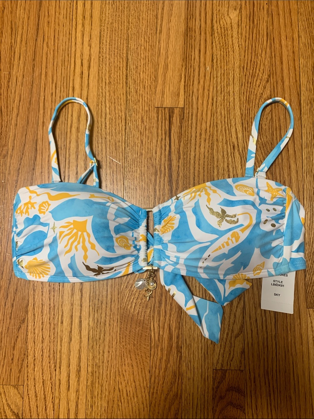 La Blanca swimsuit - strapless bandeau bikini top trinket treasures size 6